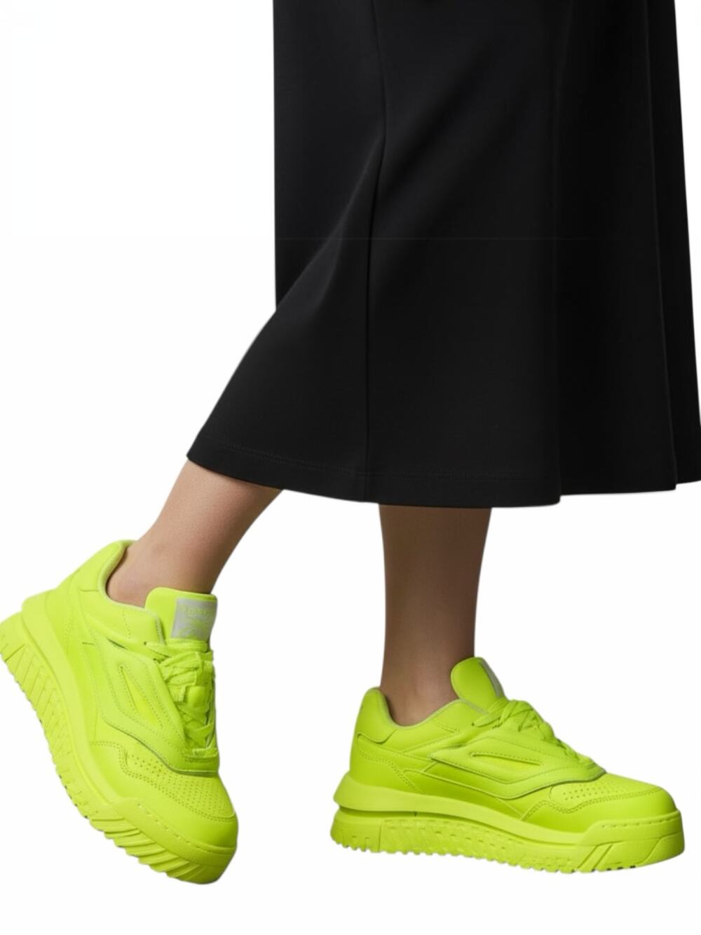 Versace Odissea Medusa Leather Slip On Fluo Yellow Sneakers Size 41